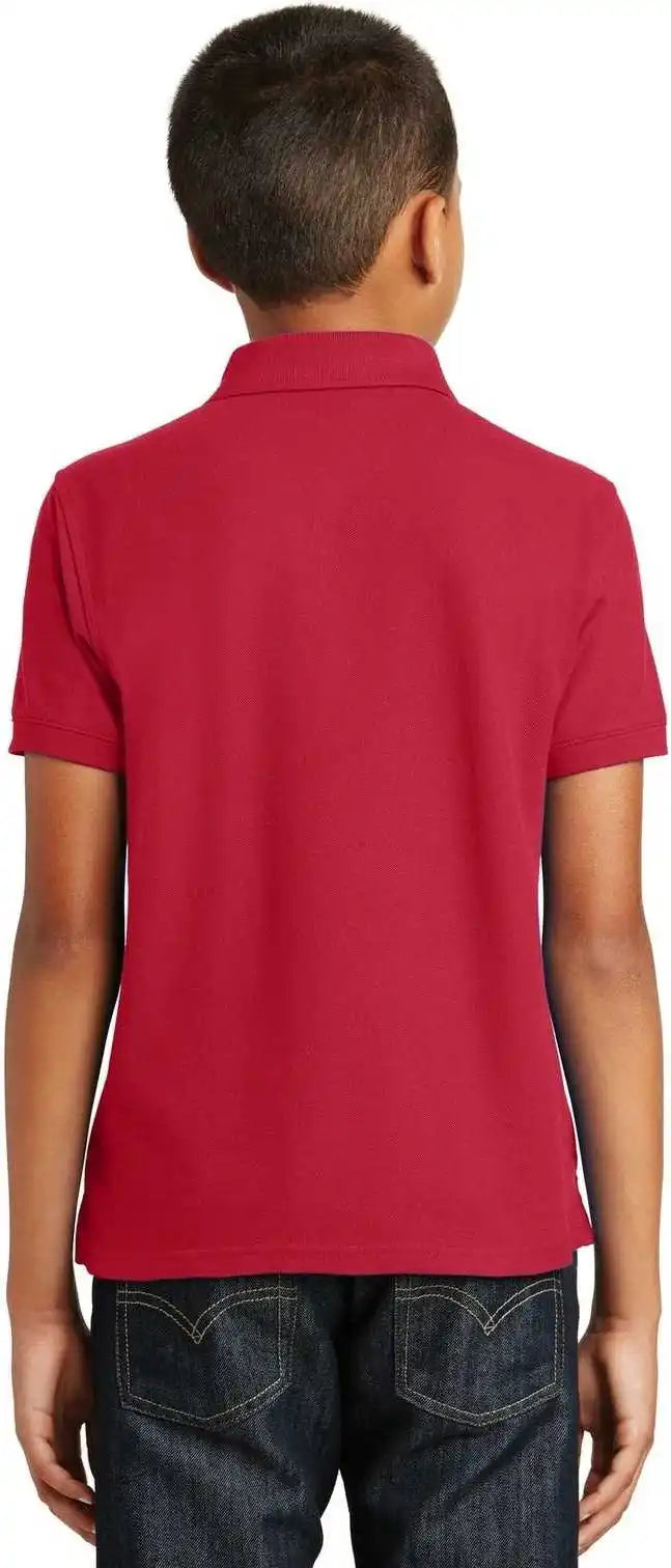 Port Authority Y100 Youth Core Classic Pique Polo - Rich Red