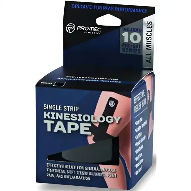 Pro-tec Single Strip Kinesiology Tape (10x) - Black
