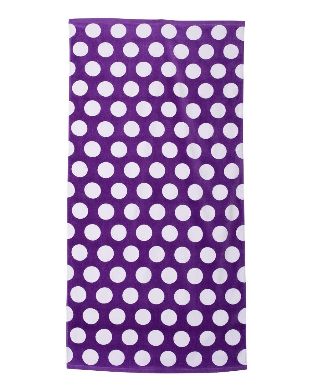Purple Polka Dot Velour Beach Towel - C3060P