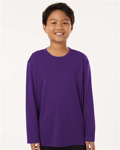 Purple Pro-Lock Youth Performance Long Sleeve T-Shirt - 48400Y
