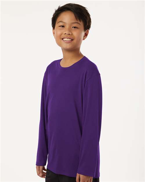 Purple Pro-Lock Youth Performance Long Sleeve T-Shirt - 48400Y