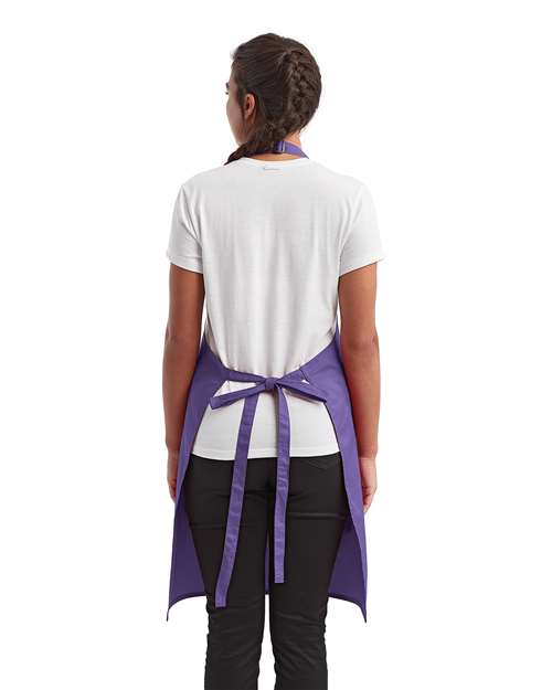 Purple Recycled Bib Apron with Pocket - RP154