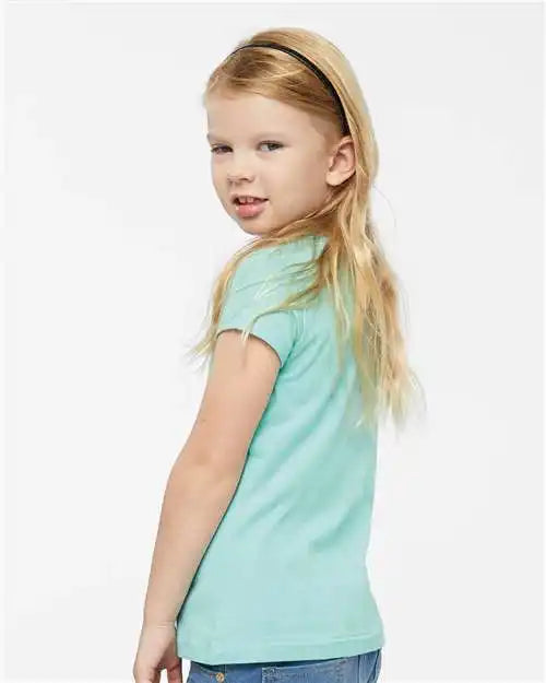 Rabbit Skins 3316 Toddler Girls Fine Jersey Tee - Chill