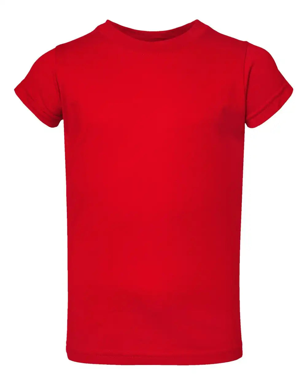 Rabbit Skins 3316 Toddler Girls Fine Jersey Tee - Red - 4t