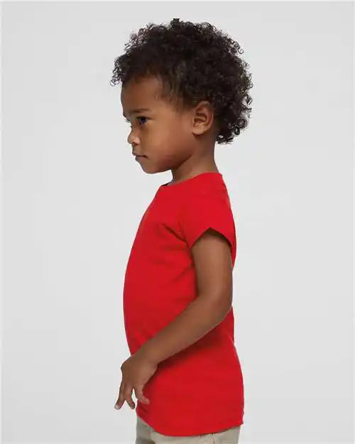 Rabbit Skins 3316 Toddler Girls Fine Jersey Tee - Red