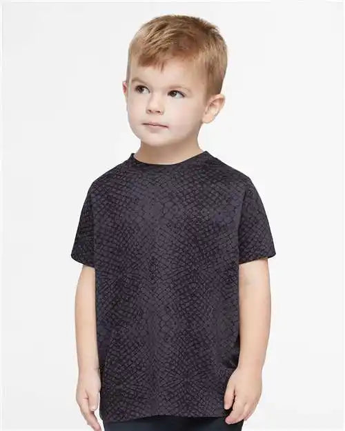 Rabbit Skins 3321 Toddler Fine Jersey Tee - Black Reptile