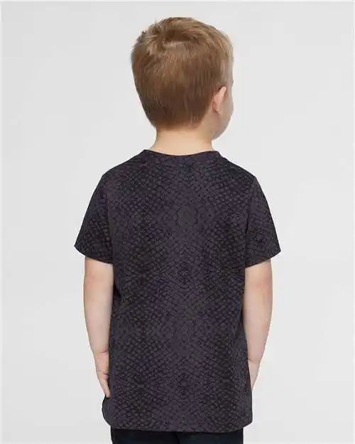 Rabbit Skins 3321 Toddler Fine Jersey Tee - Black Reptile