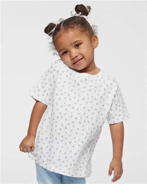Rabbit Skins 3321 Toddler Fine Jersey Tee - White Spot