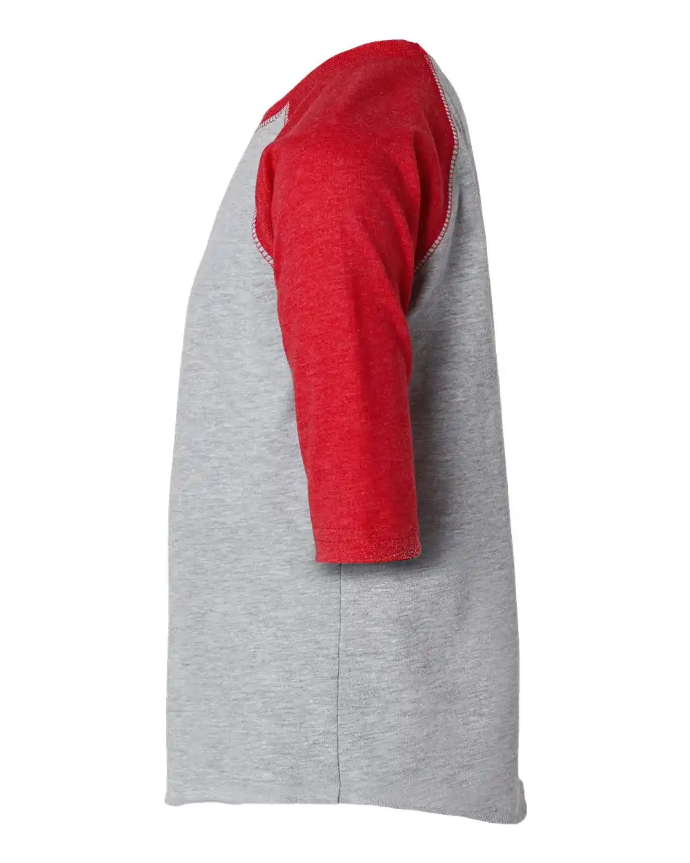 Rabbit Skins 3330 Toddler Baseball Fine Jersey Three-quarter Sleeve Tee - Vintage Heather Red