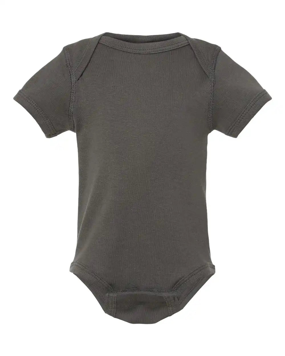 Rabbit Skins 4400 Infant Baby Rib Bodysuit - Charcoal - Nb