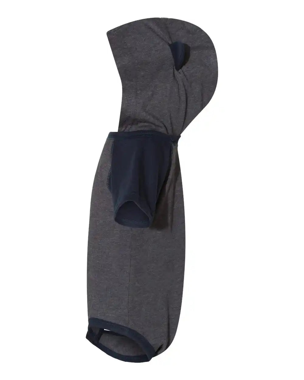 Rabbit Skins 4417 Fine Jersey Infant Short Sleeve Raglan Bodysuit with Hood & Ears - Vintage Navy