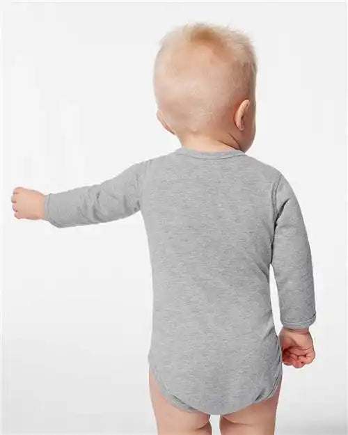 Rabbit Skins 4421l Infant Fine Jersey Long Sleeve Bodysuit - 4421 - Heather
