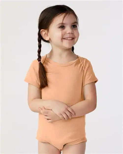 Rabbit Skins 4424 Infant Fine Jersey Bodysuit - Peachy
