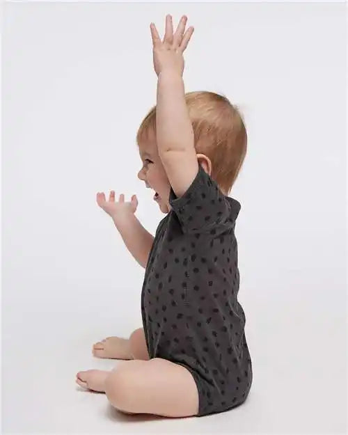 Rabbit Skins 4424 Infant Fine Jersey Bodysuit - Slate Spot