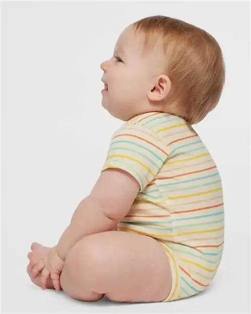 Rabbit Skins 4424 Infant Fine Jersey Bodysuit - Sunkissed Stripe