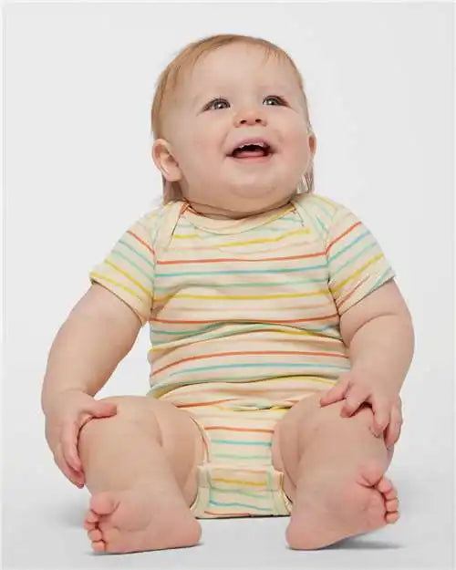 Rabbit Skins 4424 Infant Fine Jersey Bodysuit - Sunkissed Stripe