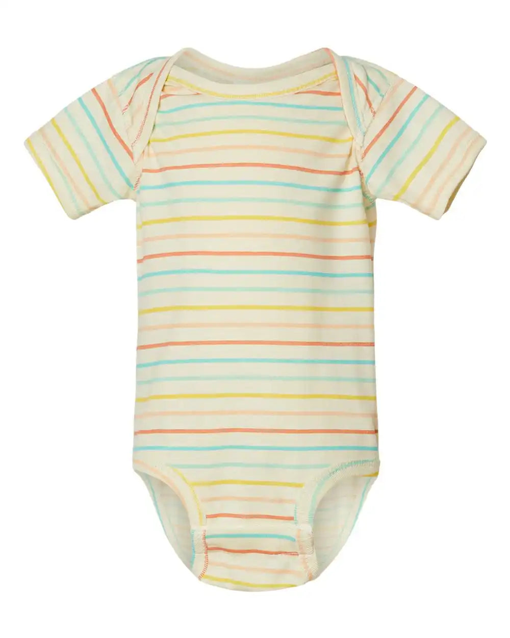 Rabbit Skins 4424 Infant Fine Jersey Bodysuit - Sunkissed Stripe - Nb