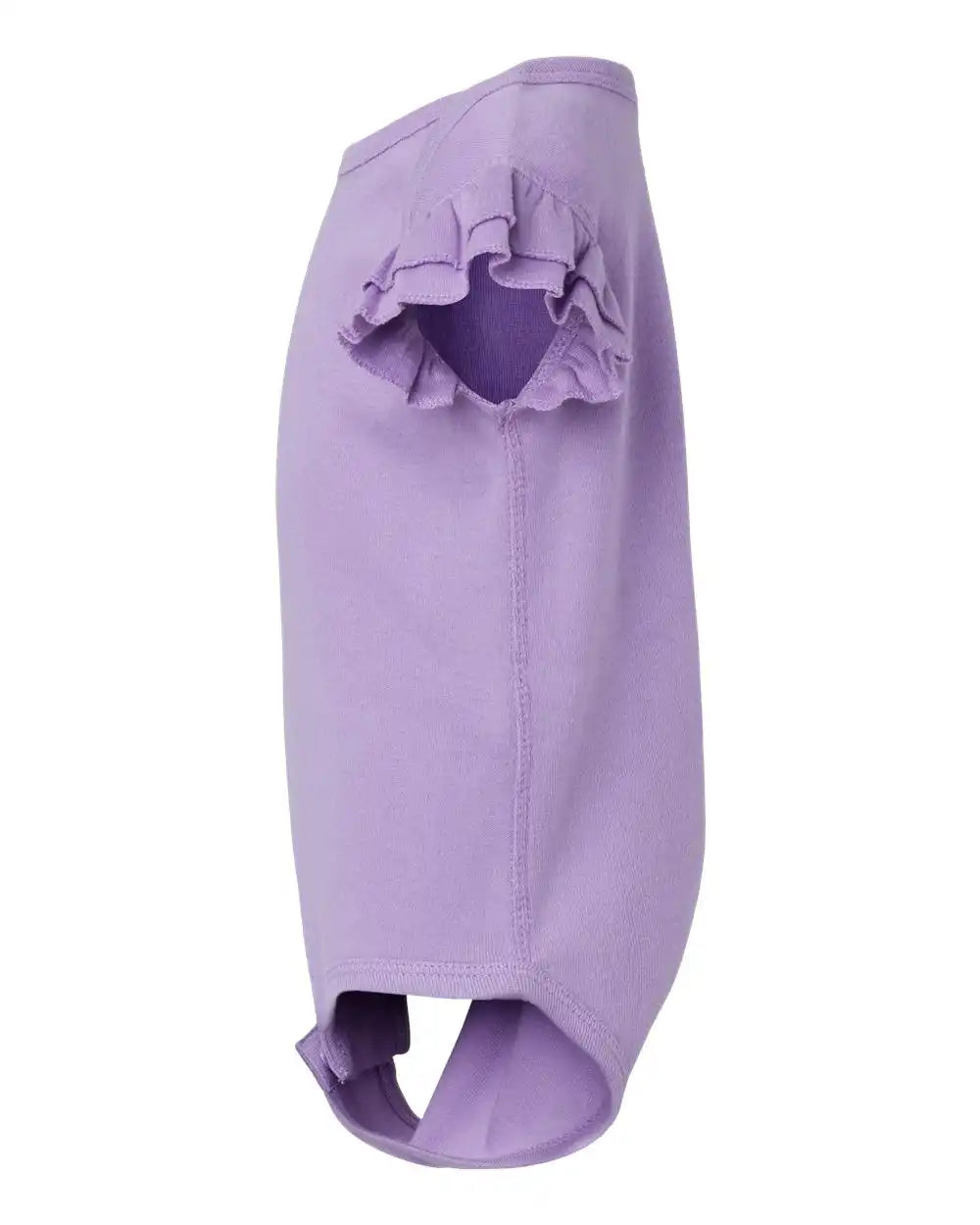 Rabbit Skins 4439 Infant Flutter Sleeve Baby Rib Bodysuit - Lavender