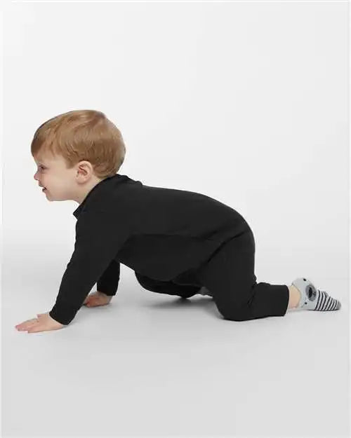 Rabbit Skins 4447 Infant Fleece One-piece - Black