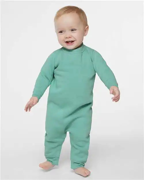 Rabbit Skins 4447 Infant Fleece One-piece - Saltwater