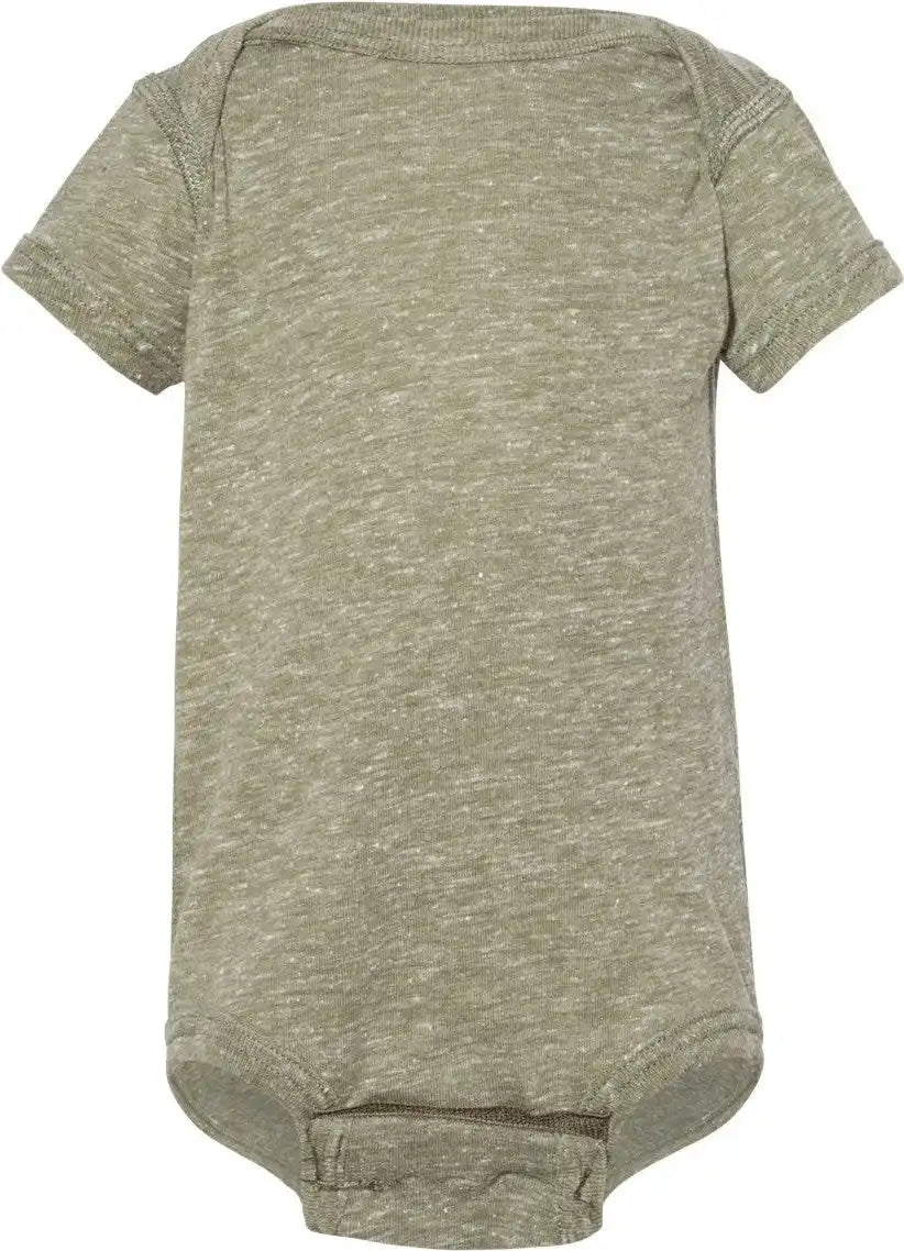 Rabbit Skins 4491 Infant Harborside Mélange Bodysuit - Military Green Melange - Nb