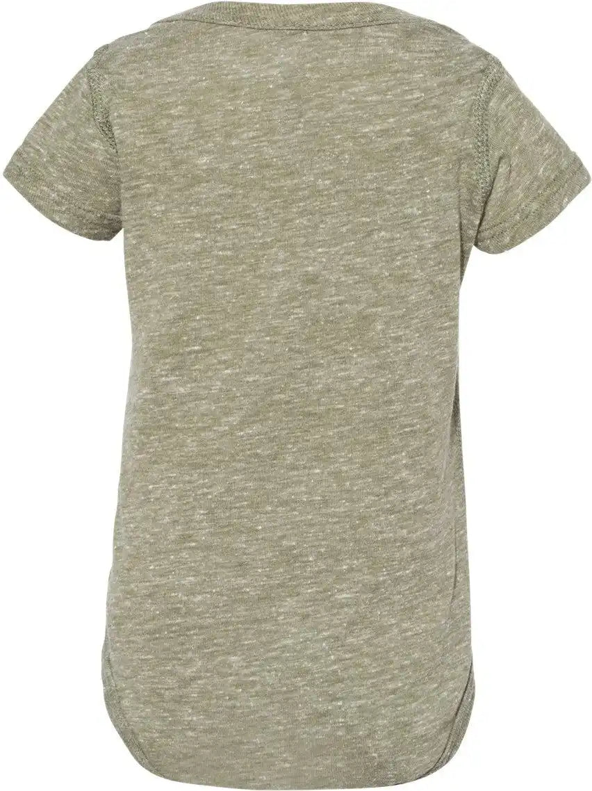 Rabbit Skins 4491 Infant Harborside Mélange Bodysuit - Military Green Melange