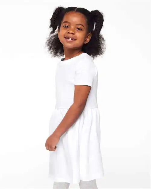 Rabbit Skins 5333 Toddler Fine Jersey Dress - White