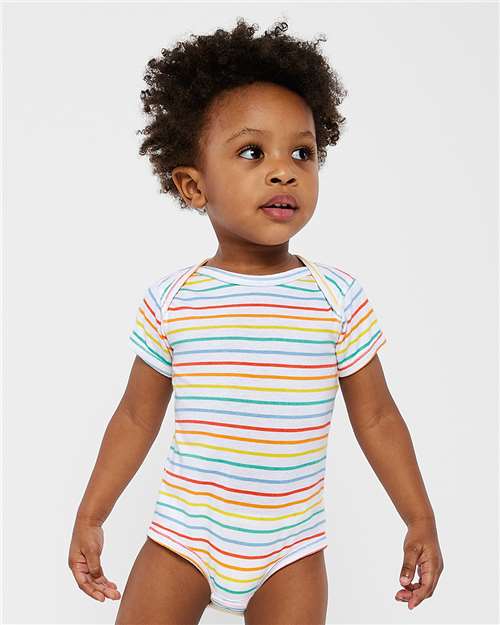 Rainbow Stripe Infant Fine Jersey Bodysuit - 4424
