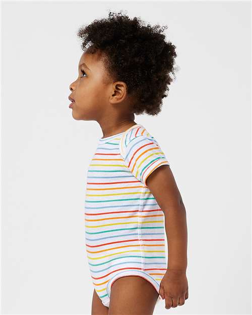 Rainbow Stripe Infant Fine Jersey Bodysuit - 4424