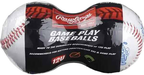 Rawlings 12u League Play Baseballs 2-ball Pack - White
