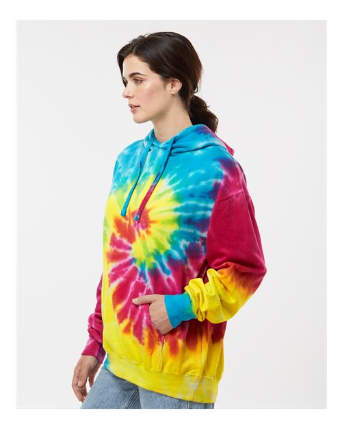 Reactive Rainbow Tie-Dyed Hooded Sweatshirt - 8777
