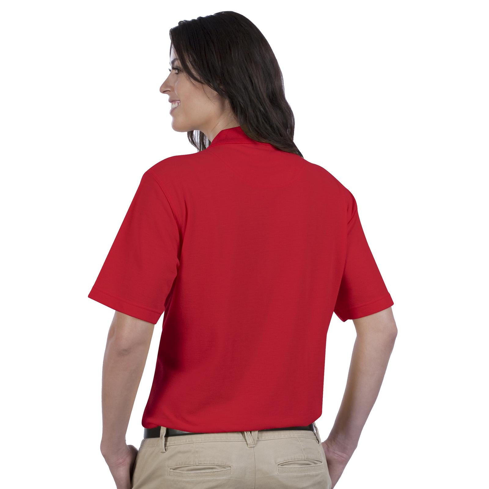 Front View of 002 - Red OTTO Ladies' Comfortable Sport Shirt