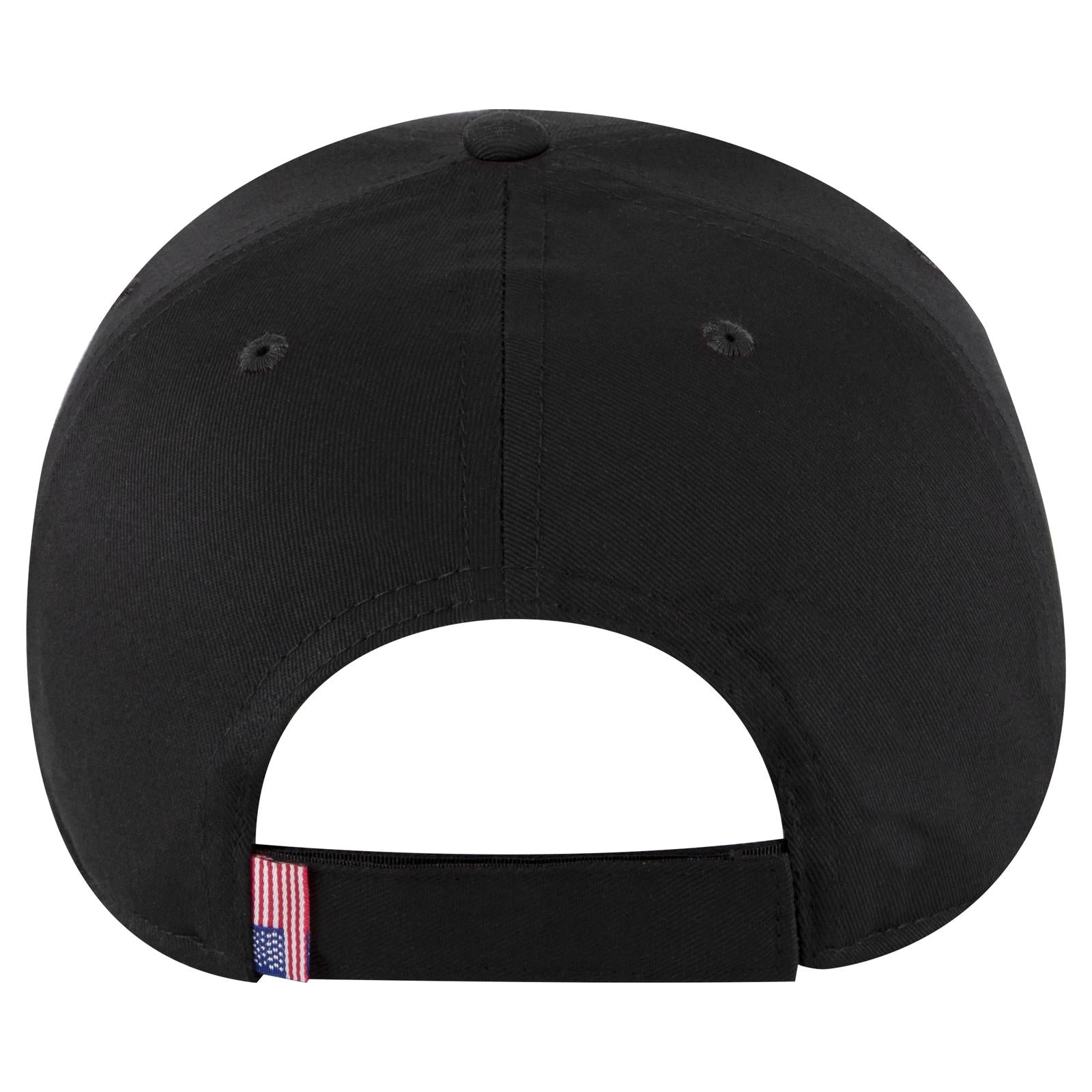 Right View of 003A - Black OTTO CAP 6 Panel Low Profile Baseball Cap