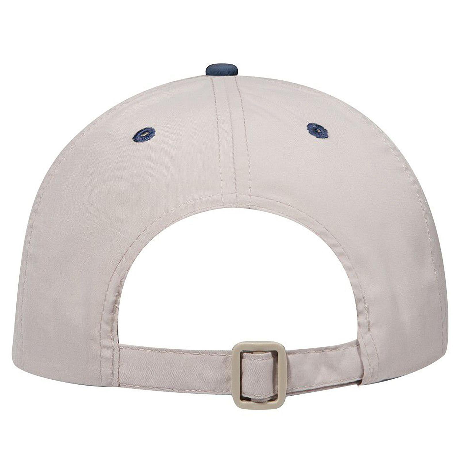 Rear View of 0432 - Nvy/Kha OTTO CAP 6 Panel Low Profile Baseball Cap