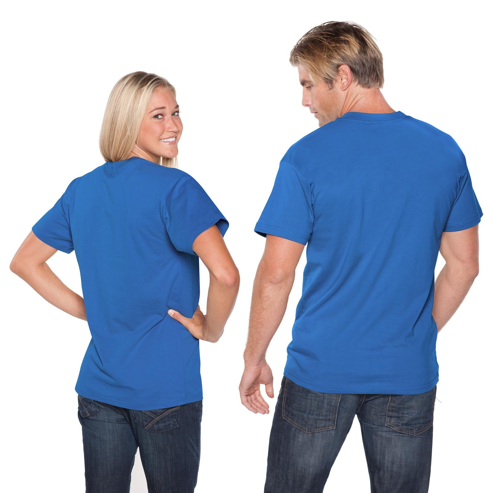 Front View of 073 - Lt. Royal OTTO Unisex Heavyweight Comfy Tee T-Shirt