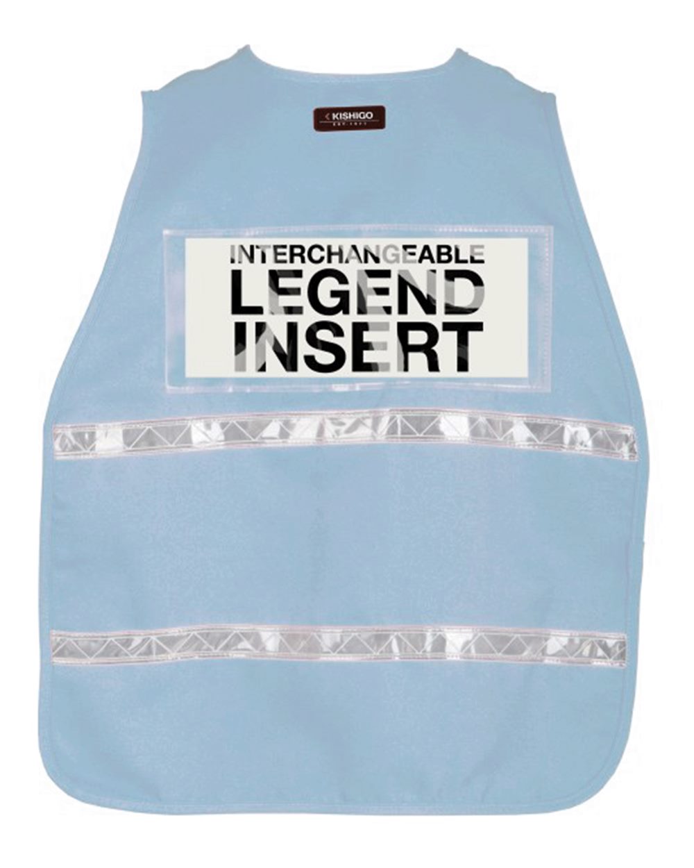 Rear View of 3709i Light Blue 3700 Series Incident Command Vest - 3700