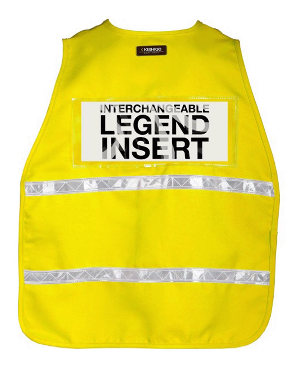 Rear View of 3710I Yellow 3700 Series Incident Command Vest - 3700