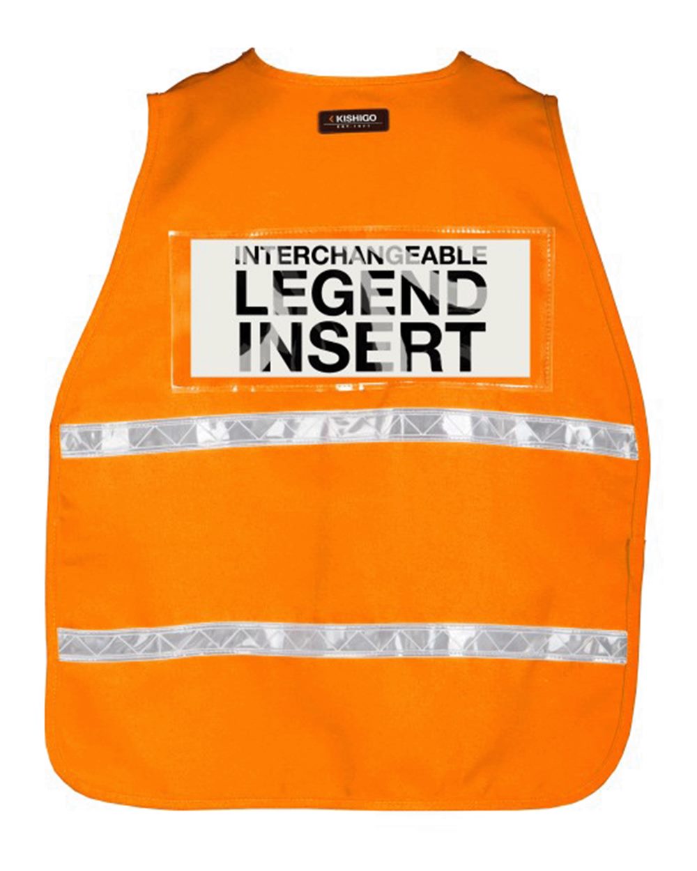 Rear View of 3712I Orange 3700 Series Incident Command Vest - 3700