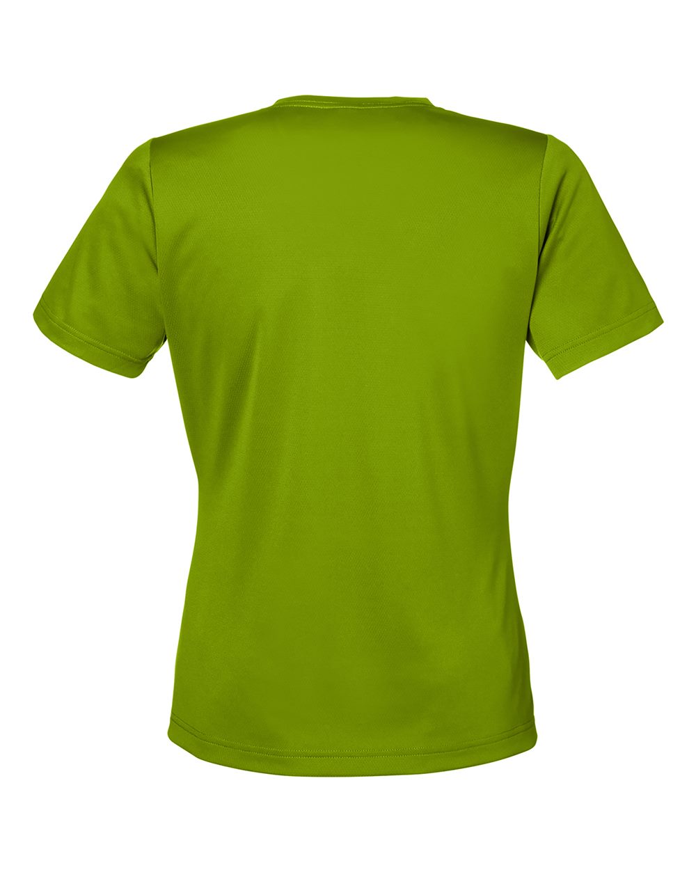 Rear View of Acid Green Women's Zone Performance Mesh T-Shirt - TT15W