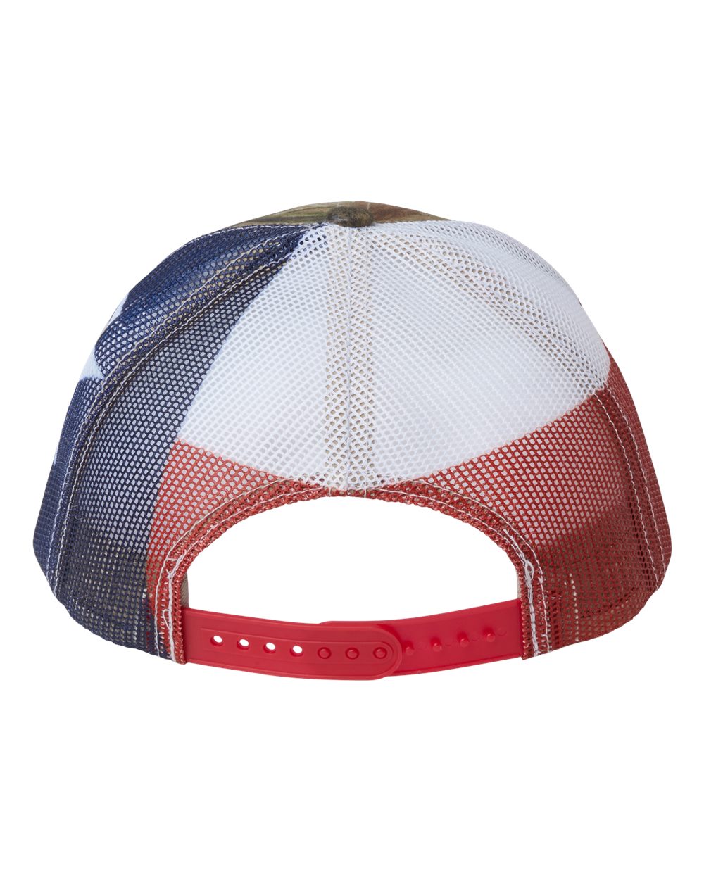 Rear View of All Purpose/ Texas Flag Printed Mesh Trucker Cap - S700M