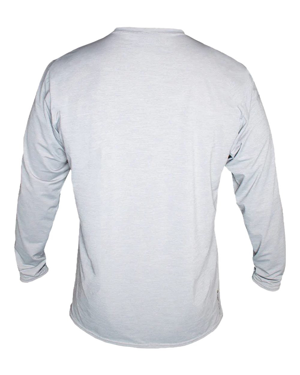 Rear View of Alloy Heathered Low Pro Tech Long Sleeve T-Shirt - MVLPRL8
