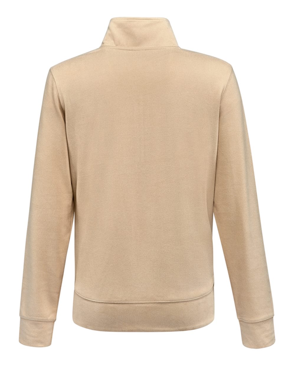 Rear View of Almond Women's Element Fleece Quarter-Zip Sweatshirt - 8762