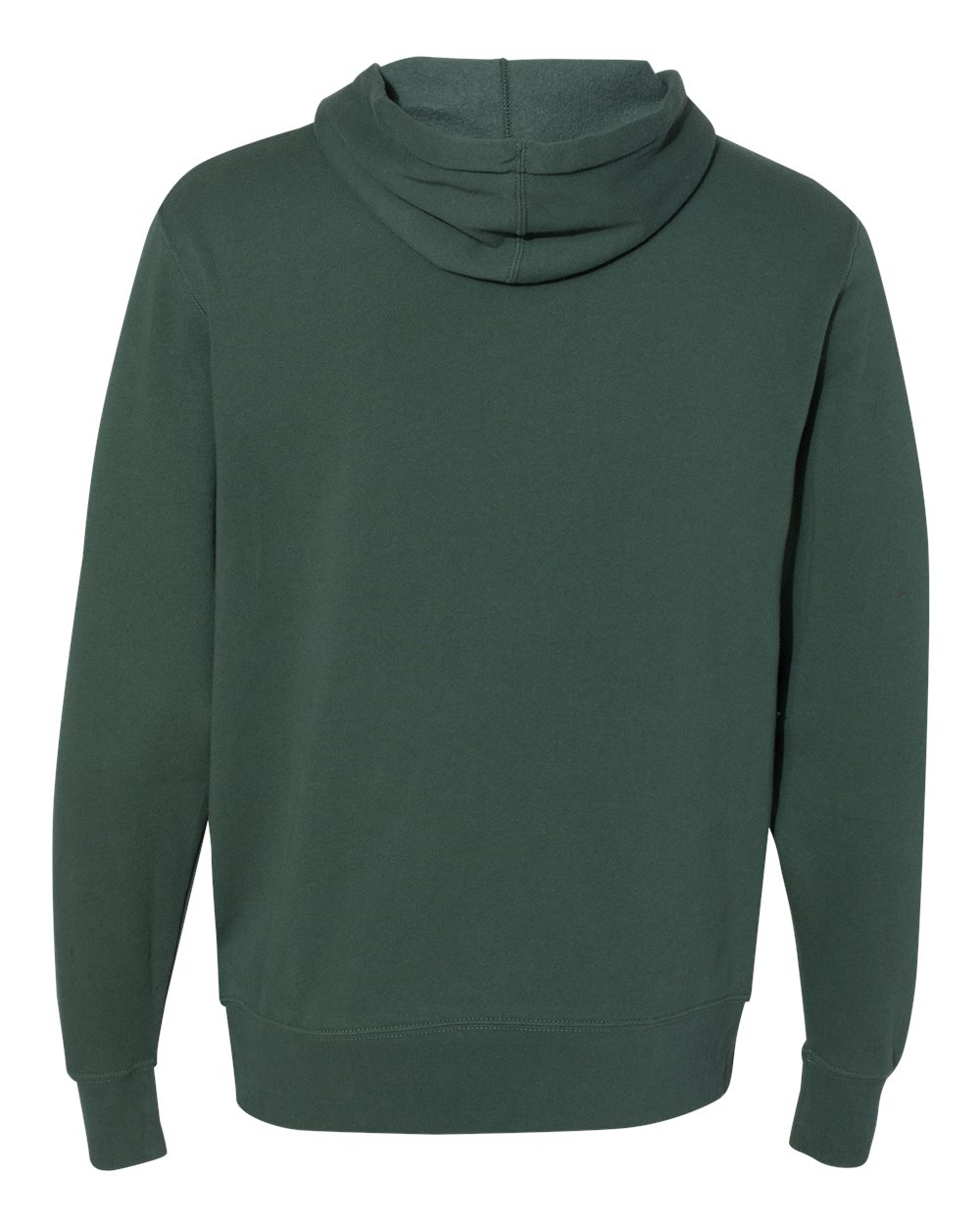 Rear View of Alpine Green Lightweight Hooded Sweatshirt - AFX90UN