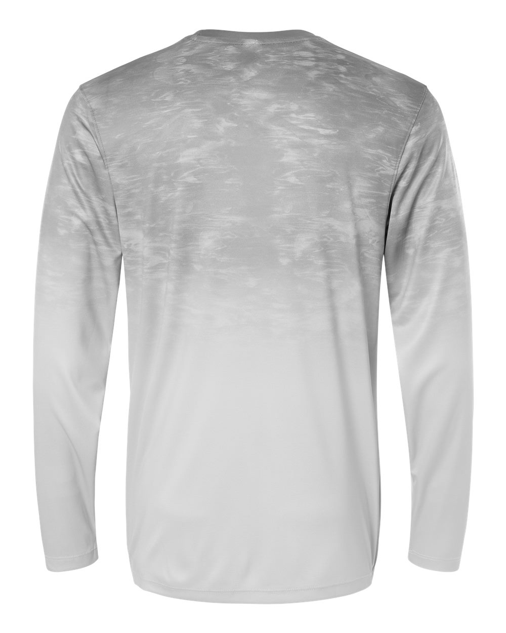 Front View of Aluminum Fade Montauk Oceanic Fade Performance Long Sleeve T-Shirt - 229
