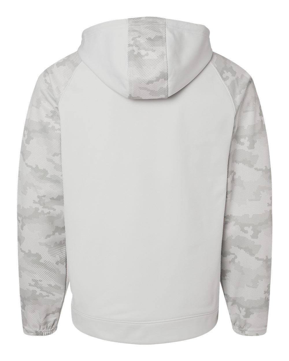 Rear View of Aluminum/ Grey Tahoe Camo Fleece Hooded Sweatshirt - 306
