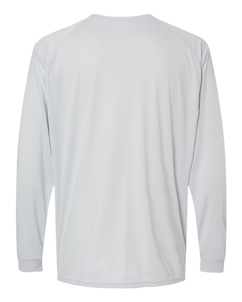 Rear View of Aluminum Long Islander Performance Long Sleeve T-Shirt - 210