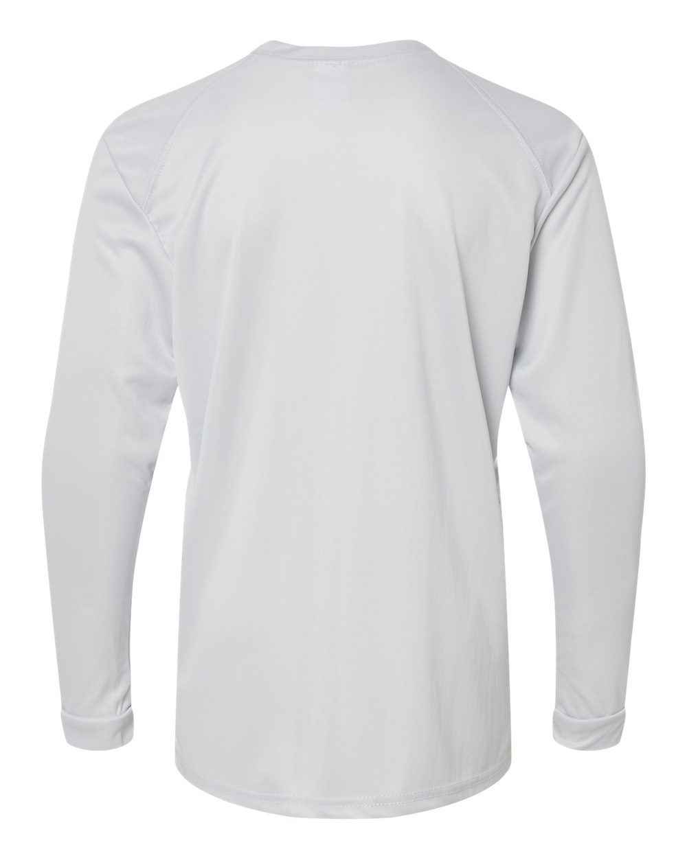 Front View of Aluminum Youth Long Islander Performance Long Sleeve T-Shirt - 218Y