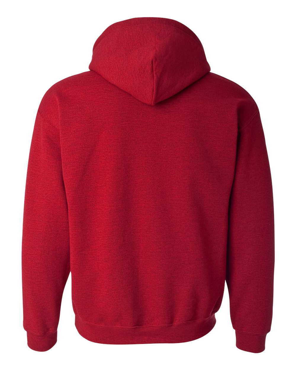 Rear View of Antique Cherry Red Heavy Blend™ Hooded Sweatshirt - 18500