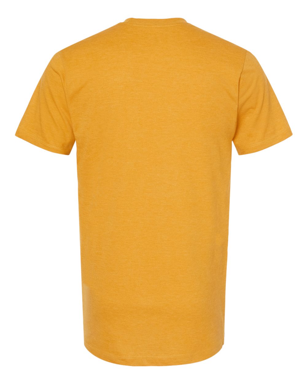 Rear View of Antique Gold Heather Premium Cotton Blend T-Shirt - 541