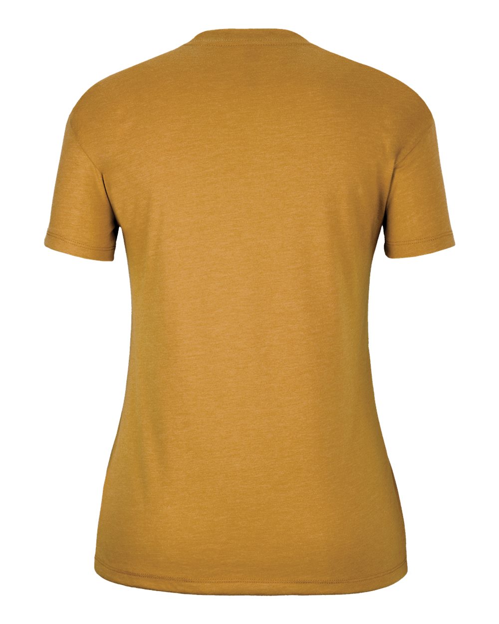 Rear View of Antique Gold Women's CVC Relaxed T-Shirt - 6600